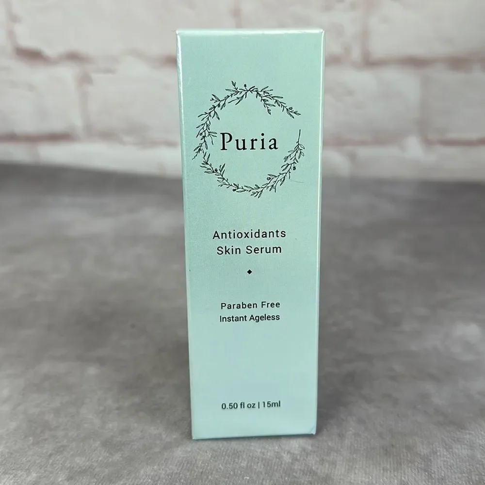 Puria Antioxidants Skin Serum Paraben Free Instant Ageless .50 Oz